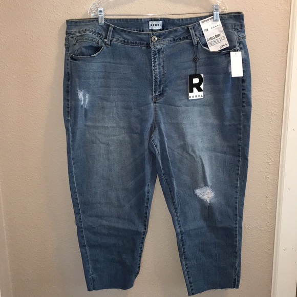 NWT Rebel Wilson X Angels 😇 Cropped Jeans SZ 24W - Picture 4 of 6